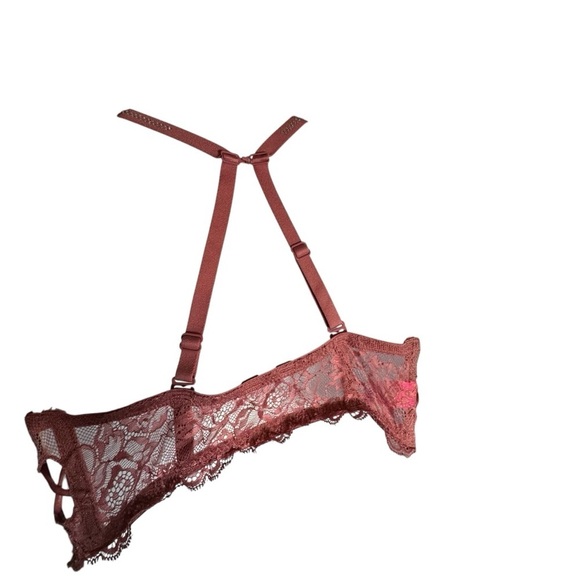 La Senza Beyond Sexy Bra 34DD Pink Lace Push Up Padded Front Close Underwire - Picture 4 of 7